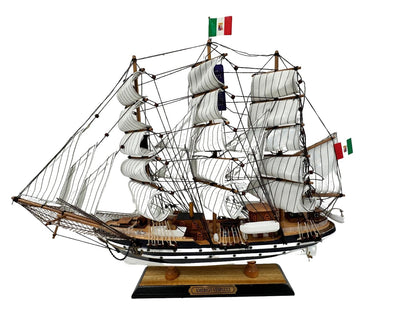 Vintage Model Ship Fully Assembled With Display Stand Handmade 65cm Length