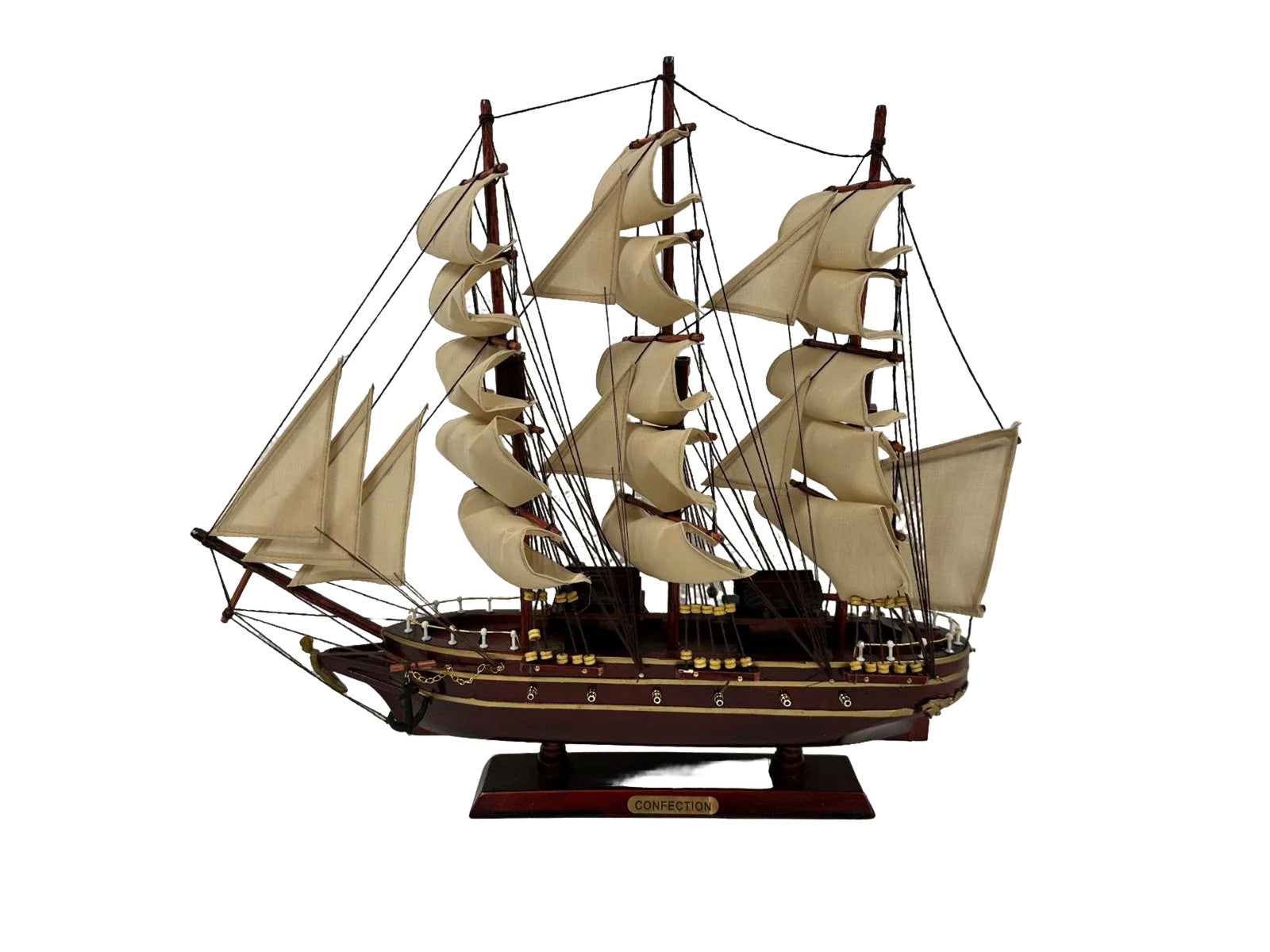 Confection Model Ship With Display Stand Assembled 48cm Handmade