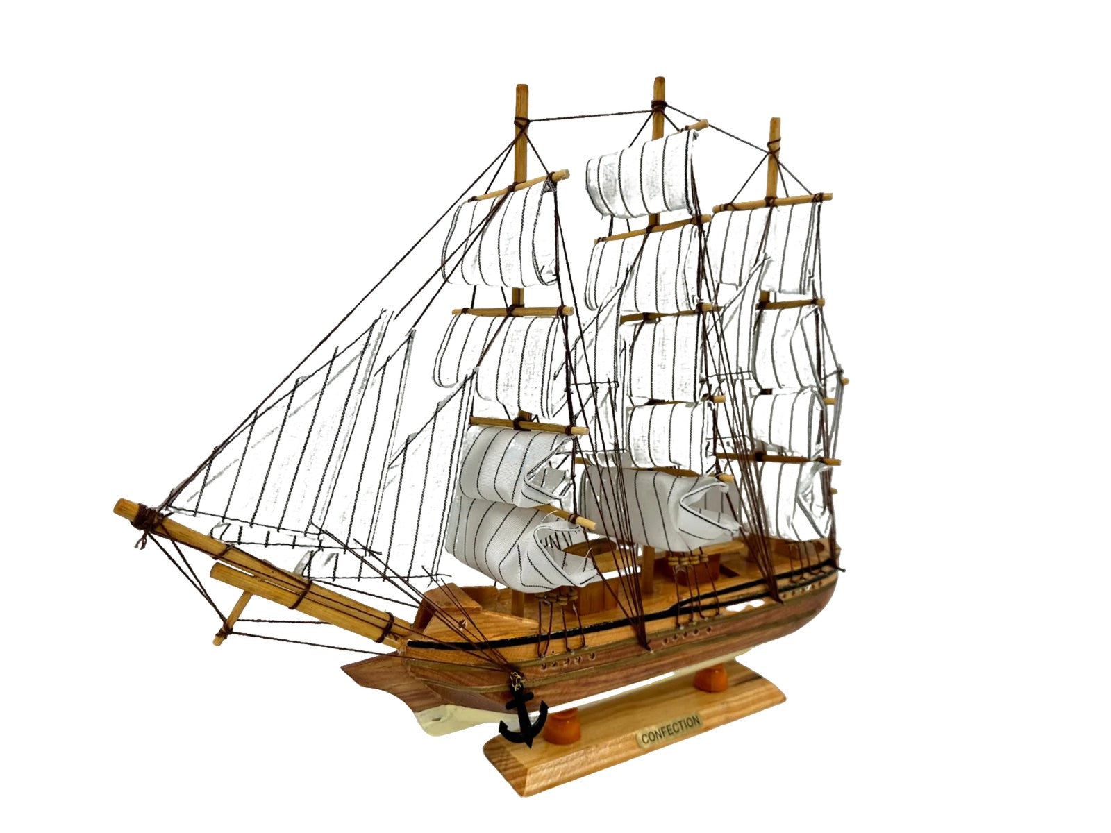 Confection Model Ship With Display Stand Assembled 44cm Handmade