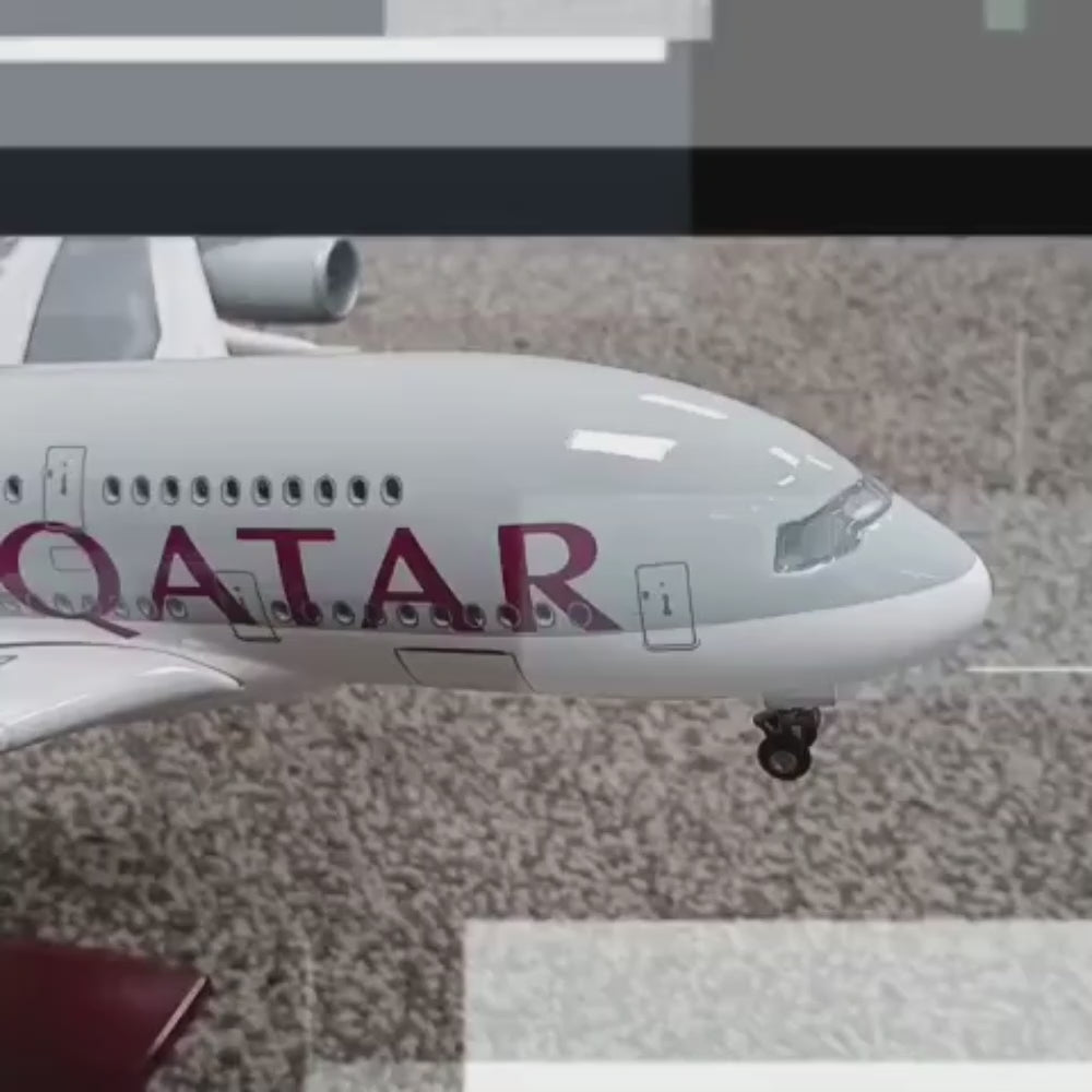 Qatar Airways Airbus A380 Model Plane 1:160 Large Aircraft Display