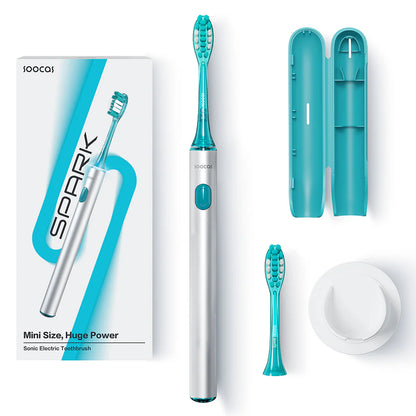SOOCAS Spark toothbrush inside travel case with brush head
