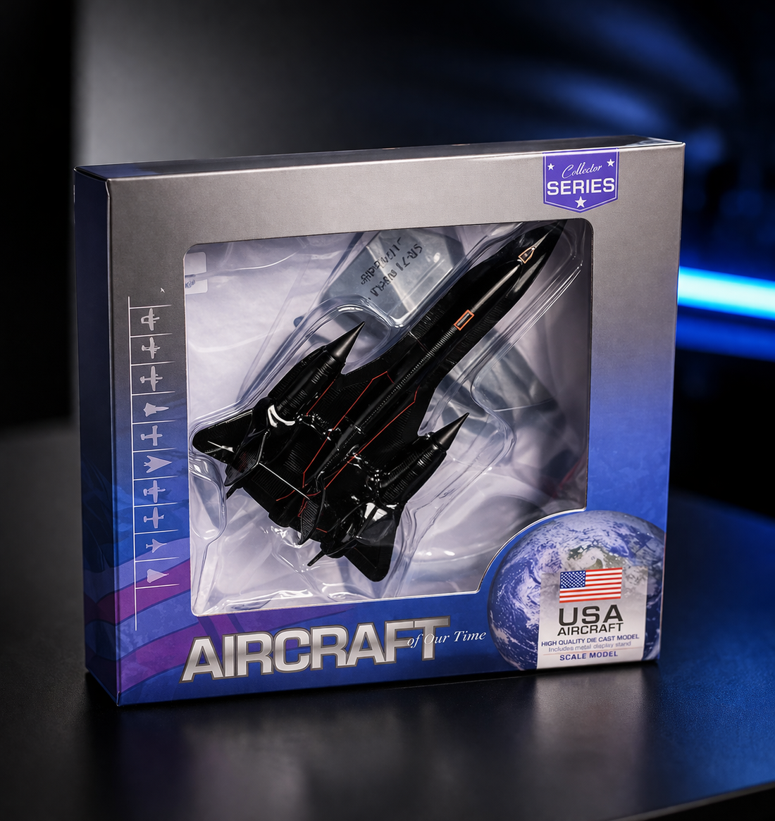 1:200 SR-71A Blackbird Diecast Model – USAF Stealth Recon Aircraft