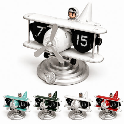Airplane Model Clock Stylish Decor Aircraft Desk Home Adult Kids Christmas Gift